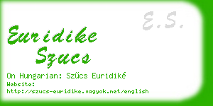 euridike szucs business card